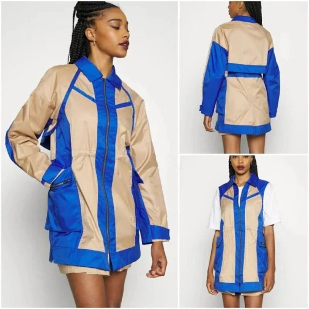 Jordan Utility Jacket M NWT Convertible Women's Blue and Tan $175